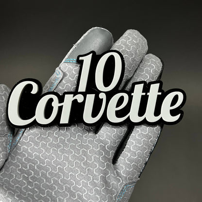 1PC 10 Corvette 3D Acrylic Badge - Car Truck Emblem Fender Sticker