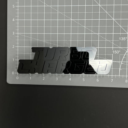 1PC TURBOCHARGED 3D Acrylic Badge - Car Truck Emblem Fender Sticker