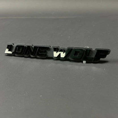 1PC LONE WOLF 3D Acrylic Badge - Car Truck Emblem Fender Tailgate Trunk Sticker