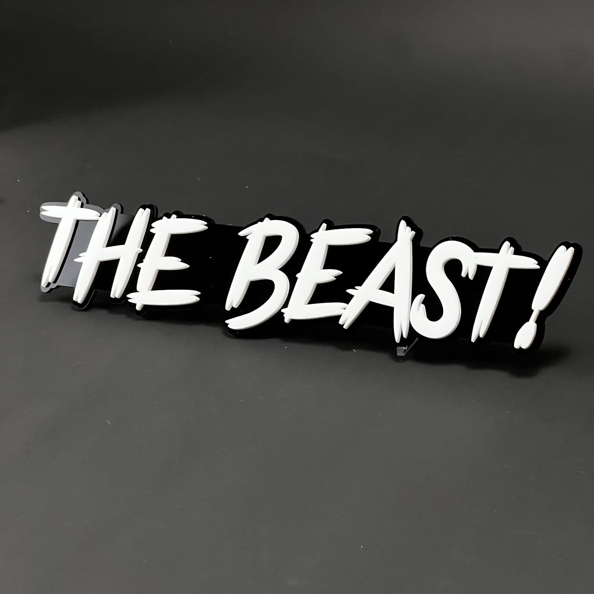 1PC THE BEAST! 3D Acrylic Badge - Car Truck Emblem Fender Tailgate Trunk Sticker