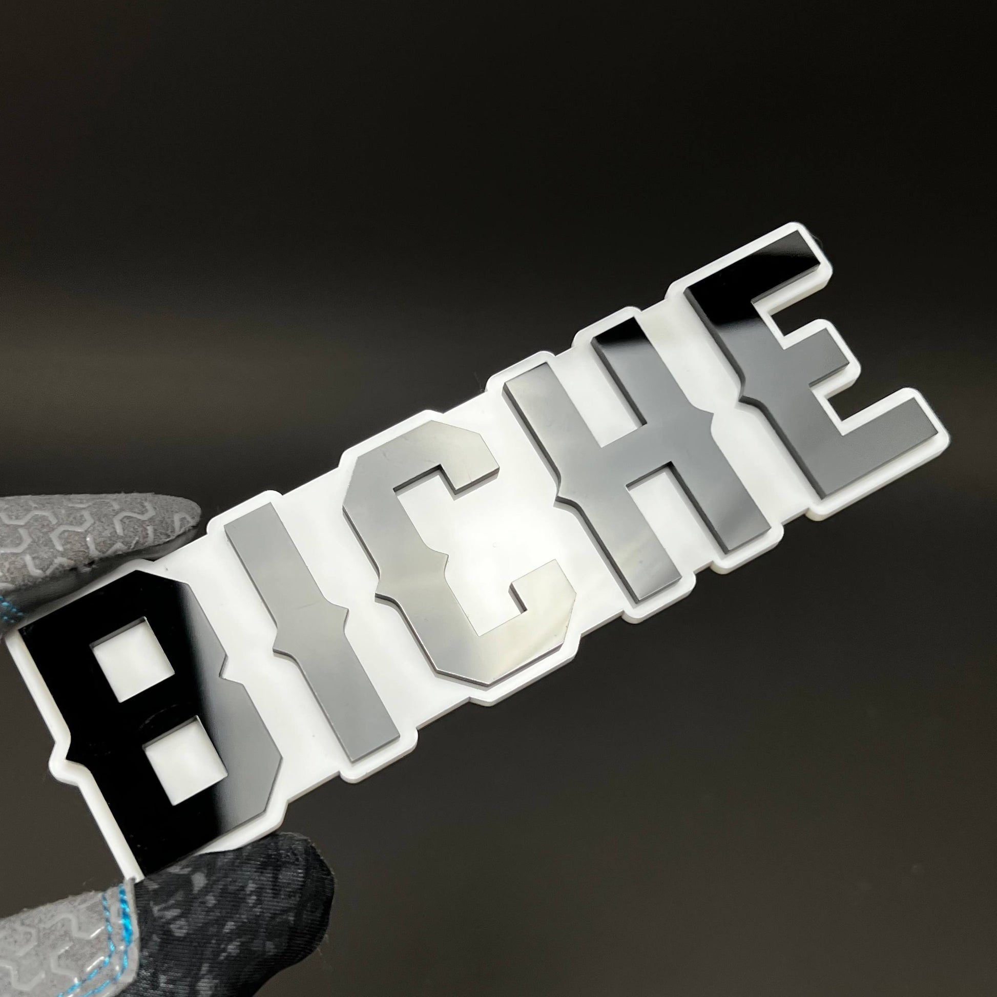 1PC BICHE 3D Acrylic Badge - Car Truck Emblem Fender Tailgate Trunk Sticker