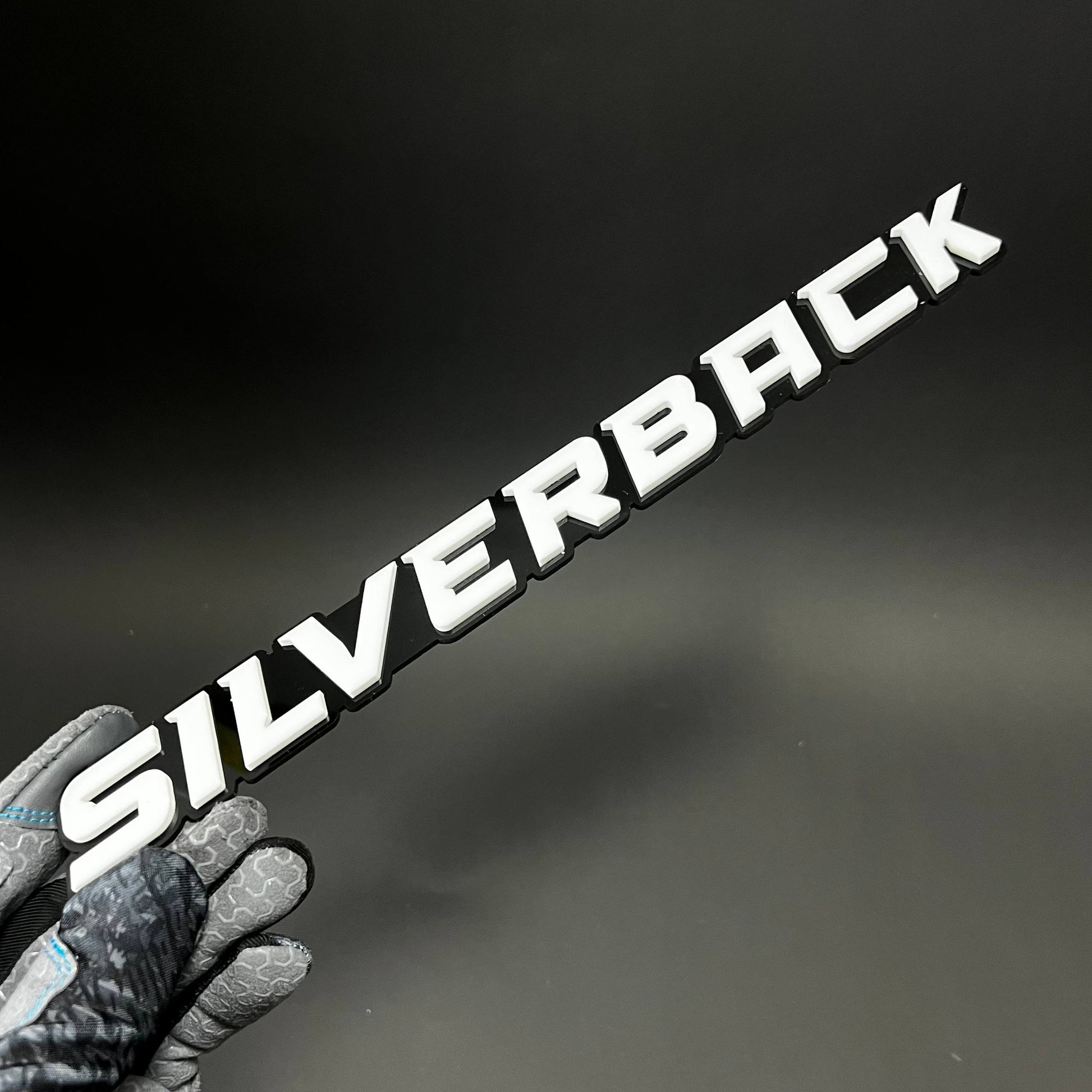 1PC SILVERBACK 3D Acrylic Badge - Car Truck Emblem Fender Tailgate Trunk Sticker