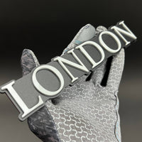 1PC LONDON (White) 3D Acrylic Badge - Car Truck Emblem Fender Tailgate Trunk Sticker