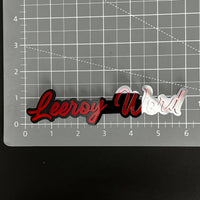 1PC Leeroy Word 3D Acrylic Badge - Car Truck Emblem Fender Sticker