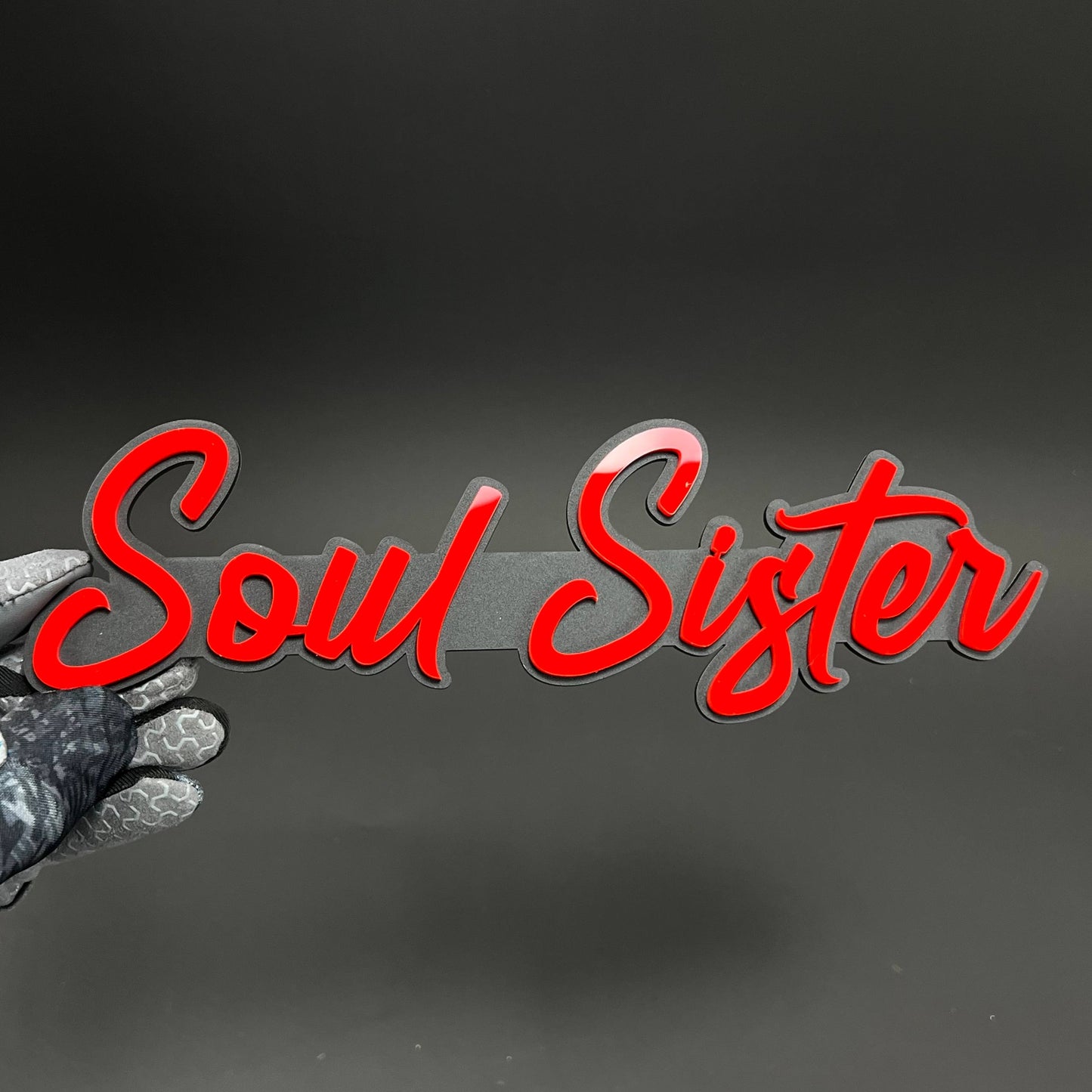 1PC Soul Sister 3D Acrylic Badge - Car Truck Emblem Fender Sticker