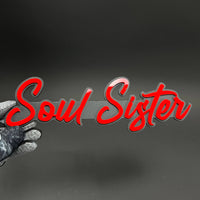 1PC Soul Sister 3D Acrylic Badge - Car Truck Emblem Fender Sticker