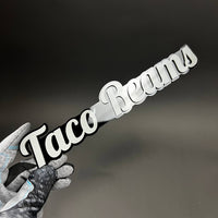 1PC Taco Beams 3D Acrylic Badge - Car Truck Emblem Fender Tailgate Trunk Sticker