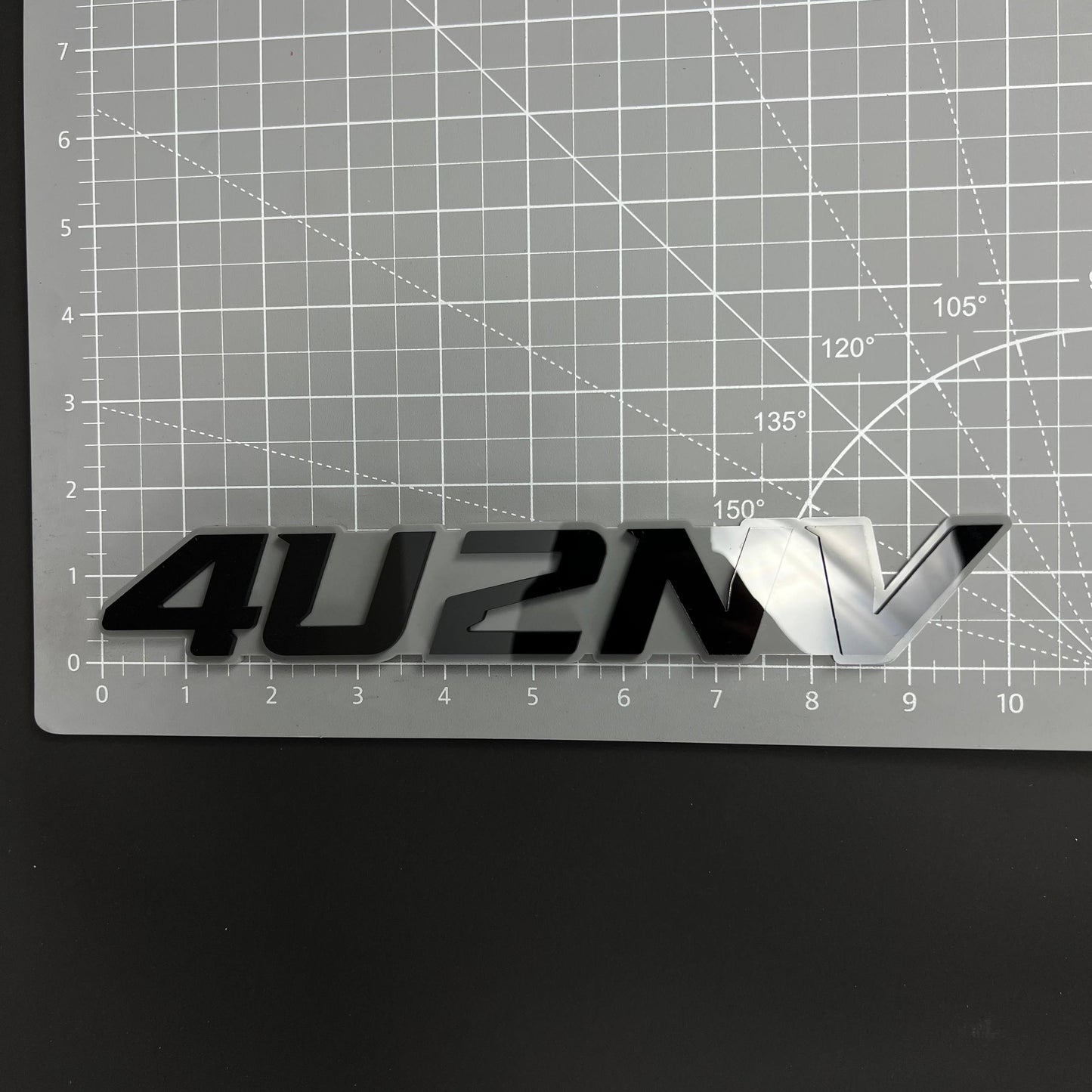 1PC 4U2NV 3D Acrylic Badge - Car Truck Emblem Fender Tailgate Trunk Sticker