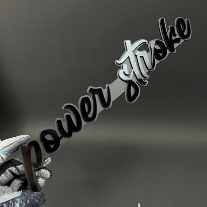 1PC power stroke 3D Acrylic Badge - Car Truck Emblem Fender Sticker