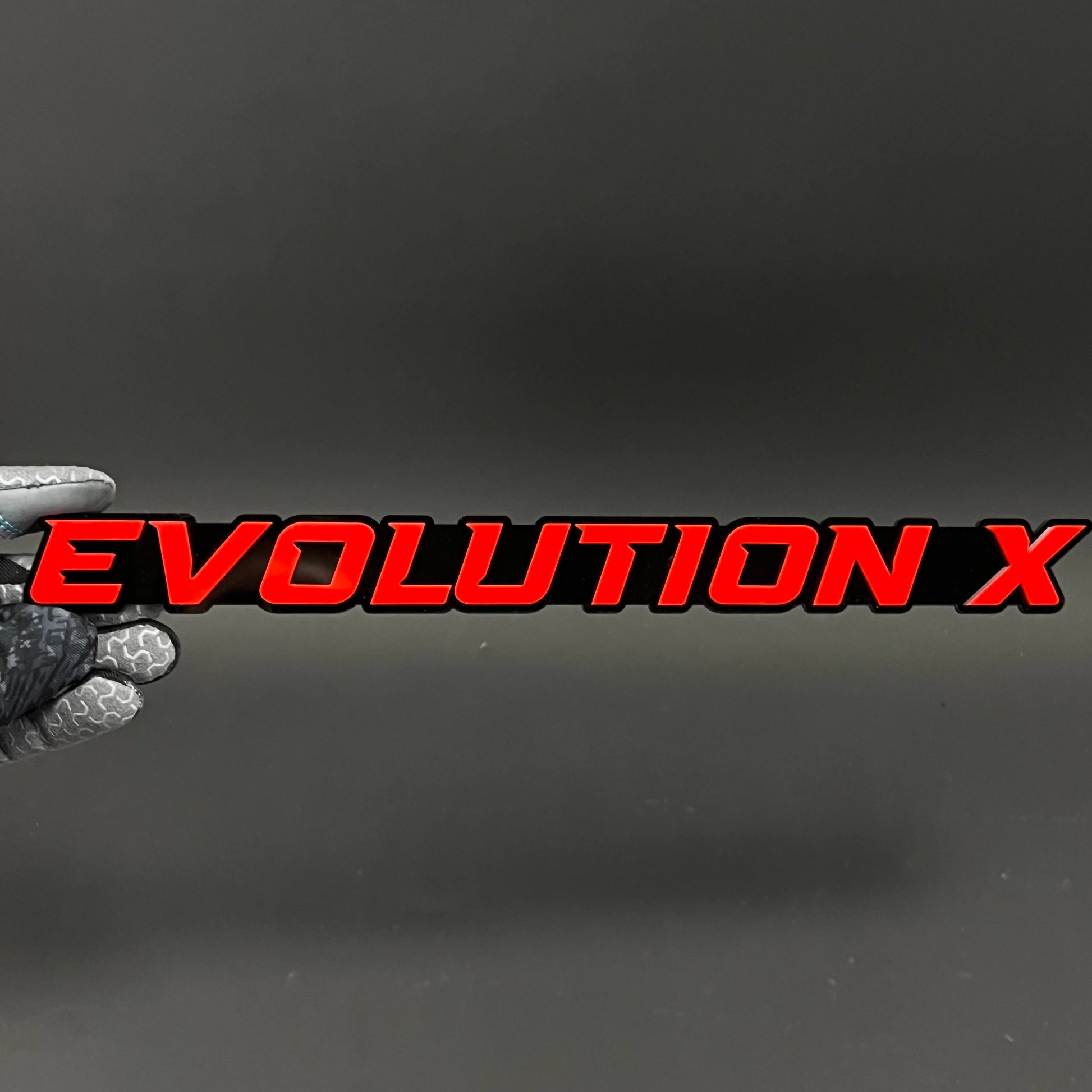 1PC EVOLUTION X 3D Acrylic Badge - Car Truck Emblem Fender Sticker