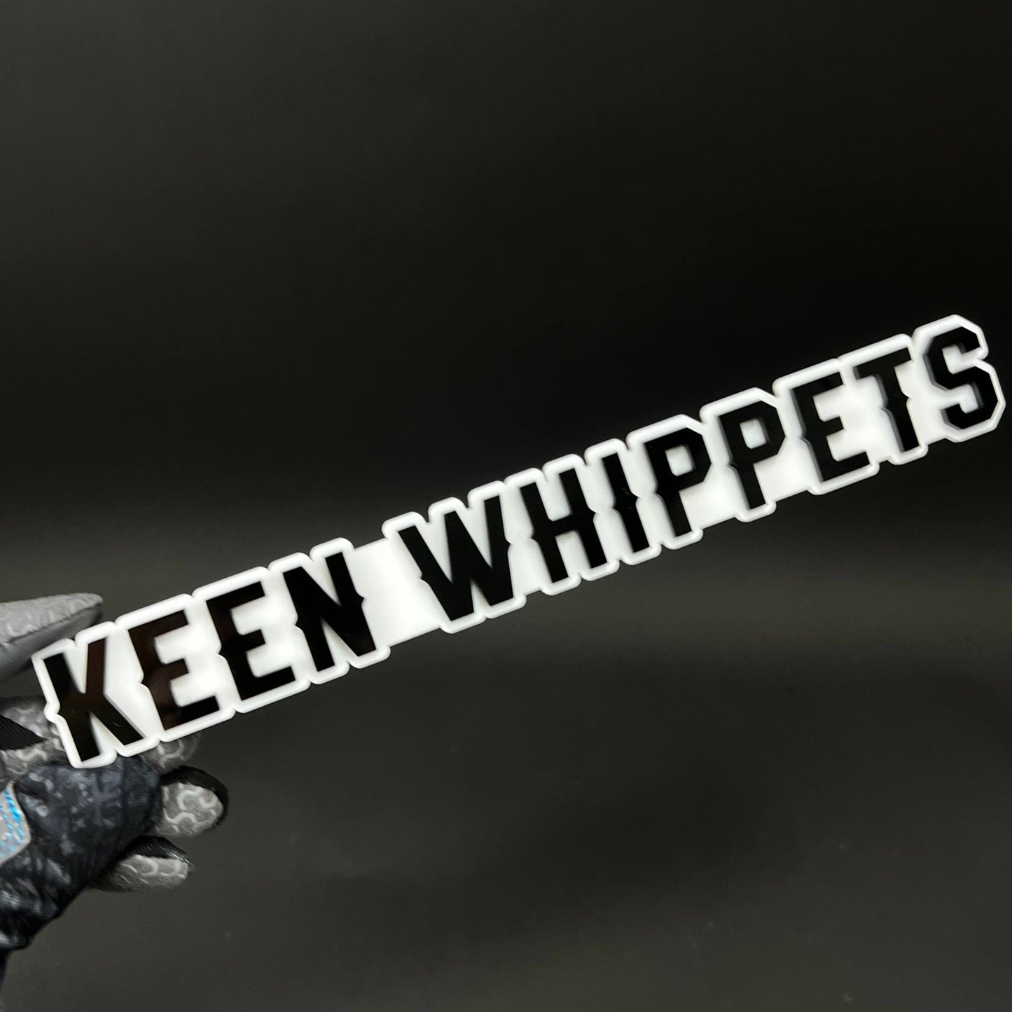 1PC KEEN WHIPPETS 3D Acrylic Badge - Car Truck Emblem Fender Sticker