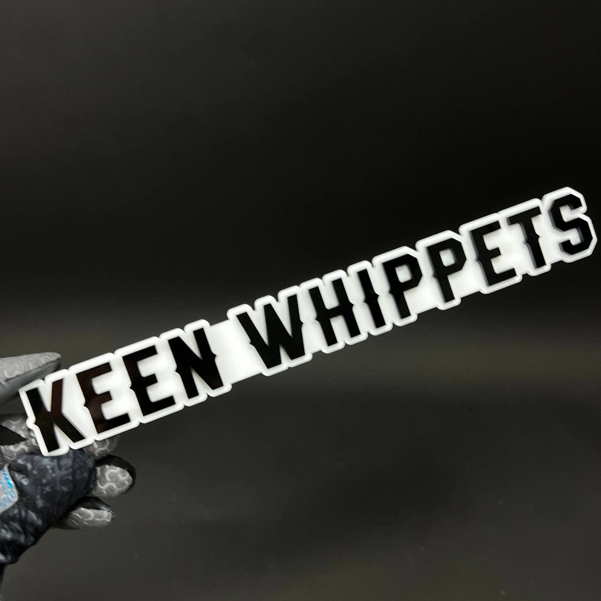 1PC KEEN WHIPPETS 3D Acrylic Badge - Car Truck Emblem Fender Sticker
