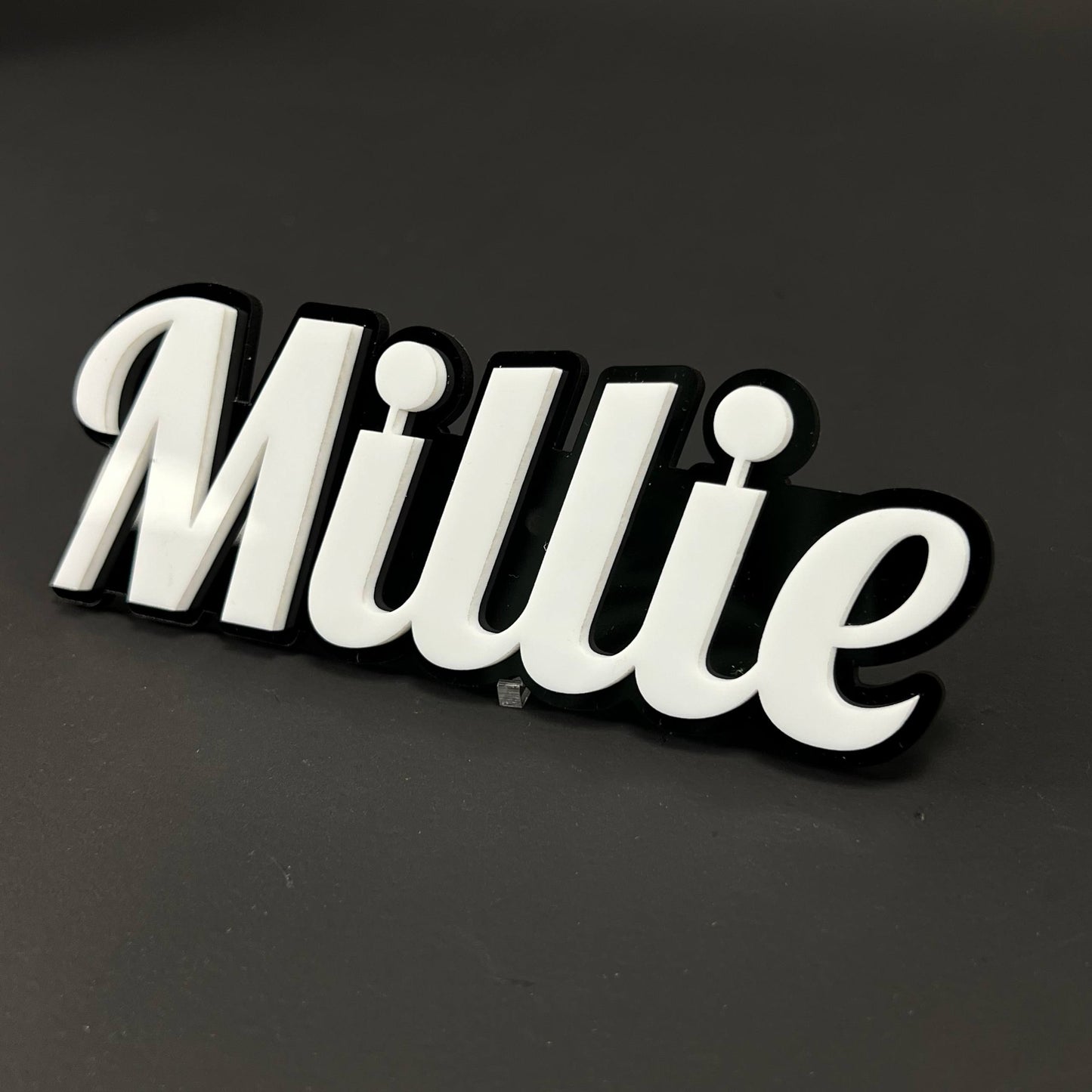 1PC Millie 3D Acrylic Badge - Car Truck Emblem Fender Tailgate Trunk Sticker