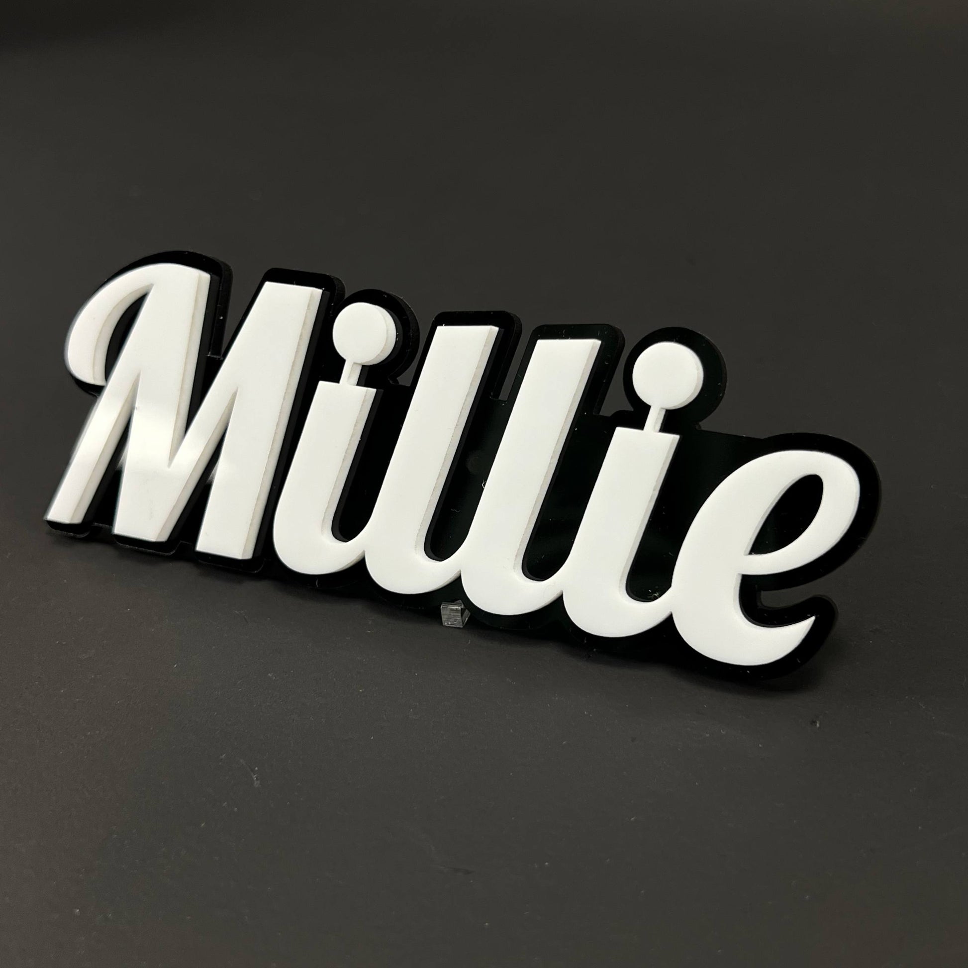 1PC Millie 3D Acrylic Badge - Car Truck Emblem Fender Tailgate Trunk Sticker