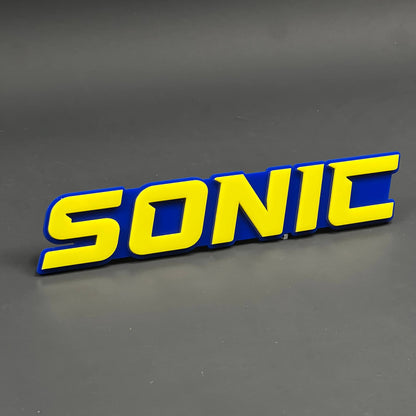 1PC SONIC (Yellow) 3D Acrylic Badge - Car Truck Emblem Fender Sticker