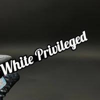 1PC White Privileged 3D Acrylic Badge - Car Truck Emblem Fender Sticker