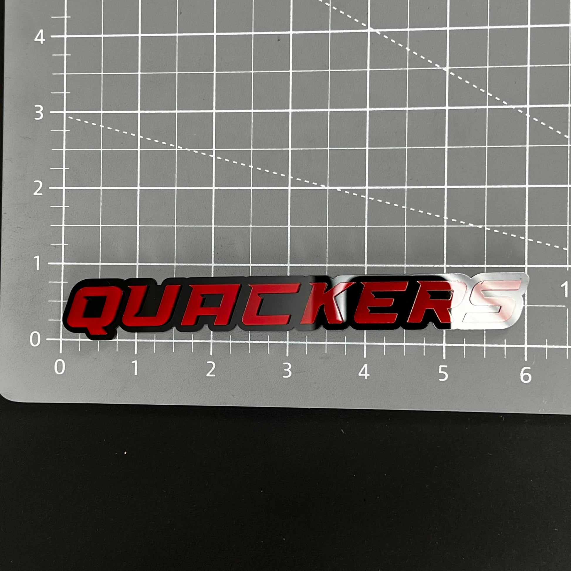 1PC QUACKERS 3D Acrylic Badge - Car Truck Emblem Fender Tailgate Trunk Sticker