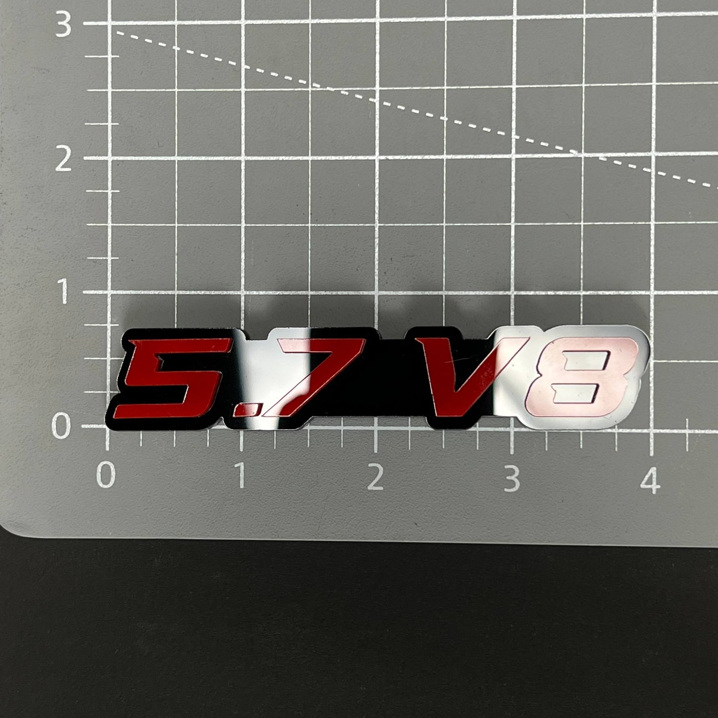 1PC 5.7 V8 3D Acrylic Badge - Car Truck Emblem Fender Tailgate Trunk Sticker