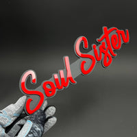 1PC Soul Sister 3D Acrylic Badge - Car Truck Emblem Fender Sticker