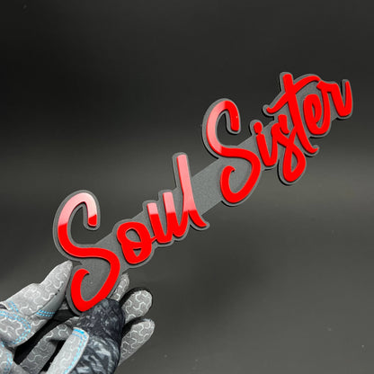 1PC Soul Sister 3D Acrylic Badge - Car Truck Emblem Fender Sticker