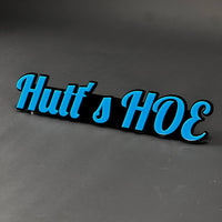 1PC Hutt's HOE 3D Acrylic Badge - Car Truck Emblem Fender Tailgate Trunk Sticker