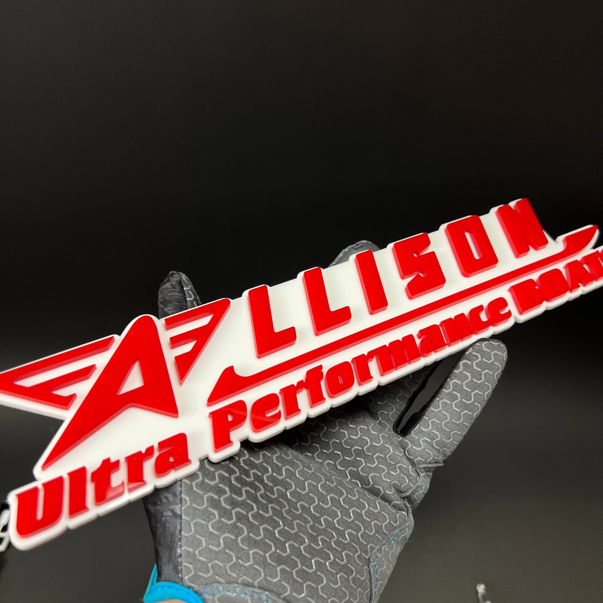 1PC ALLISON Ultra Performance BOATS 3D Acrylic Car Badge - Fender Emblem