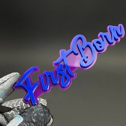 1PC First Born 3D Acrylic Badge - Car Truck Emblem Fender Tailgate Trunk Sticker