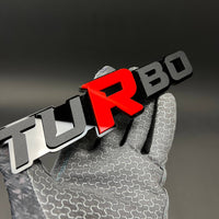1PC TURBO 3D Acrylic Badge - Car Truck Emblem Fender Tailgate Trunk Sticker