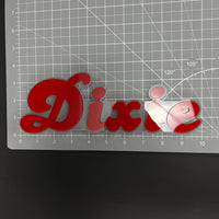 1PC Dixie 3D Acrylic Badge - Car Truck Emblem Fender Tailgate Trunk Sticker