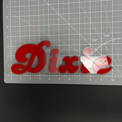 1PC Dixie 3D Acrylic Badge - Car Truck Emblem Fender Tailgate Trunk Sticker