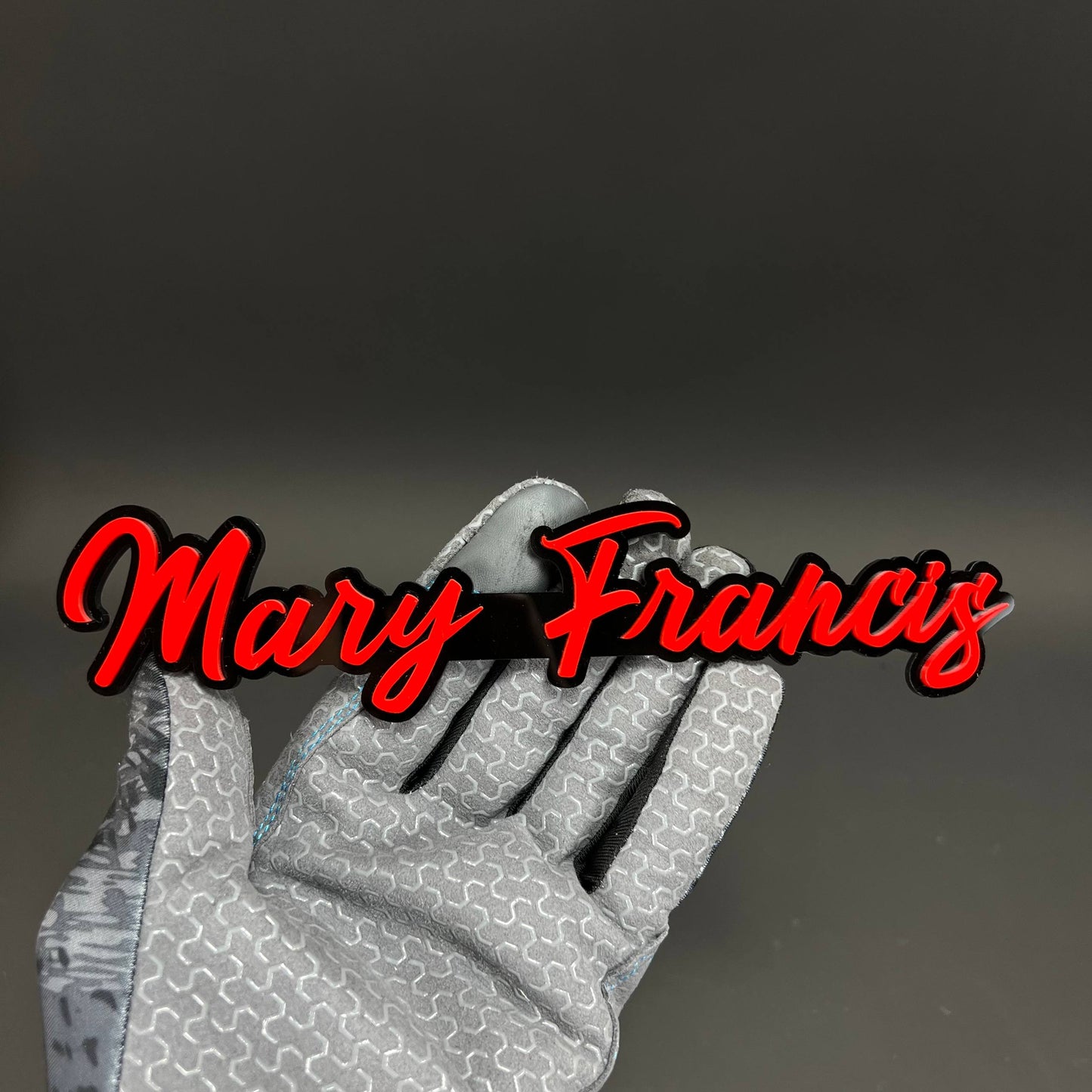 1PC Mary Francis 3D Acrylic Badge - Car Truck Emblem Fender Sticker