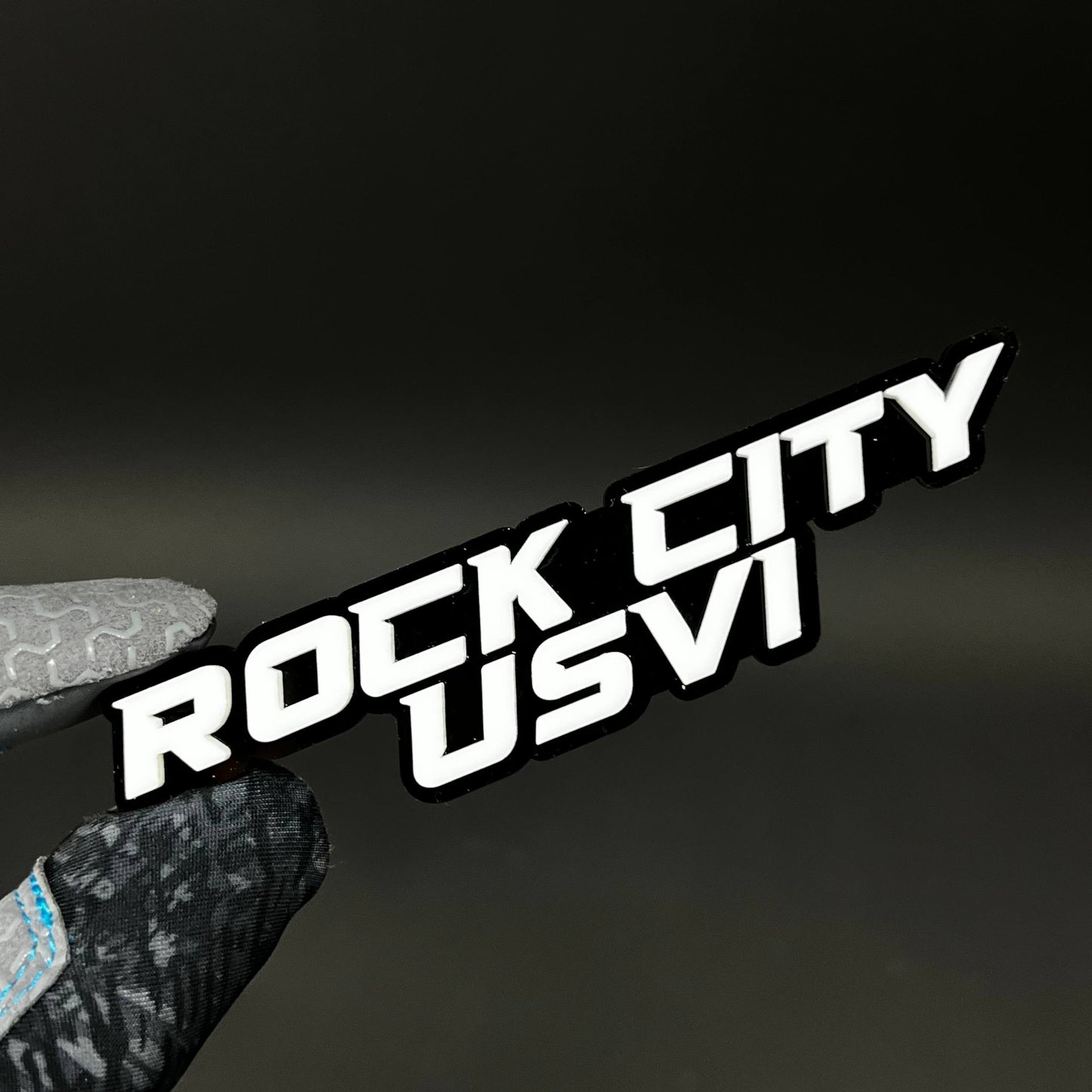 1PC ROCK CITY USVI 3D Acrylic Badge - Car Truck Emblem Fender Sticker