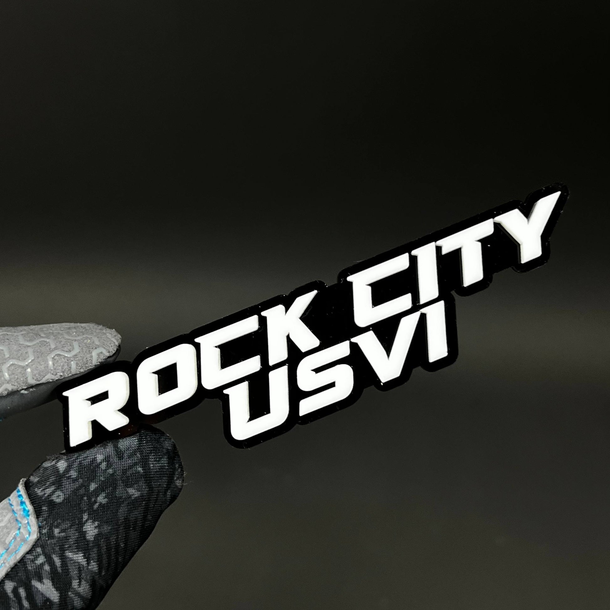 1PC ROCK CITY USVI 3D Acrylic Badge - Car Truck Emblem Fender Sticker