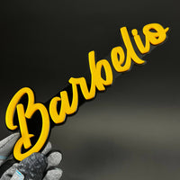 1PC Barbelio 3D Acrylic Badge - Car Truck Emblem Fender Tailgate Trunk Sticker
