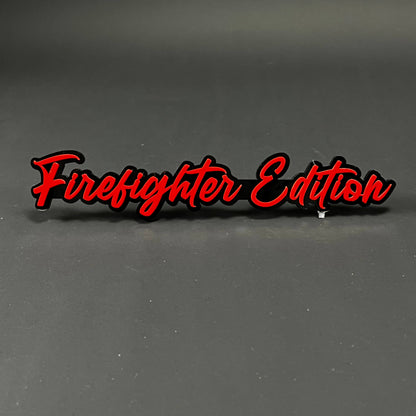 1PC Firefighter Edition 3D Acrylic Badge - Car Truck Emblem Fender Sticker