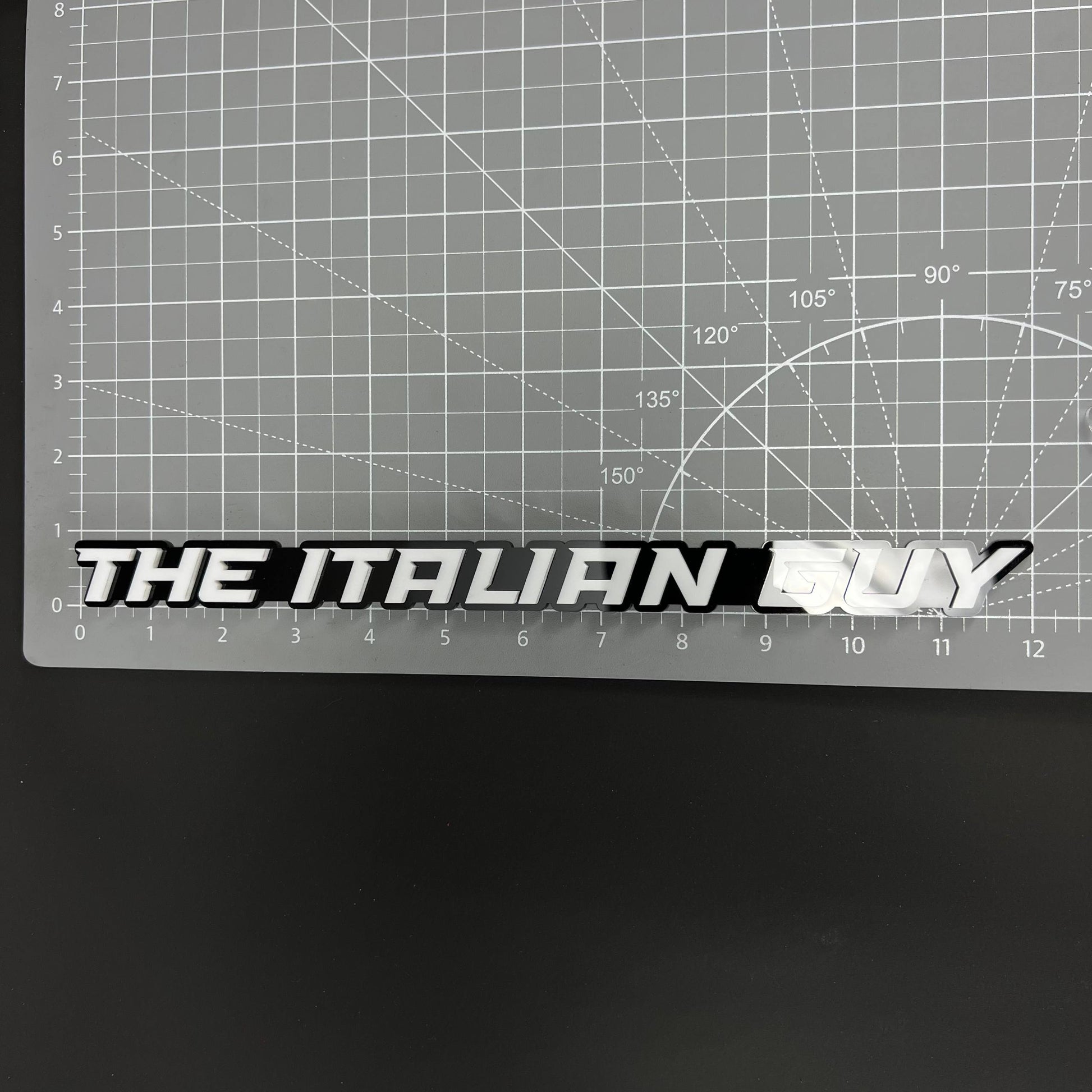 1PC THE ITALIAN GUY 3D Acrylic Badge - Car Truck Emblem Fender Sticker