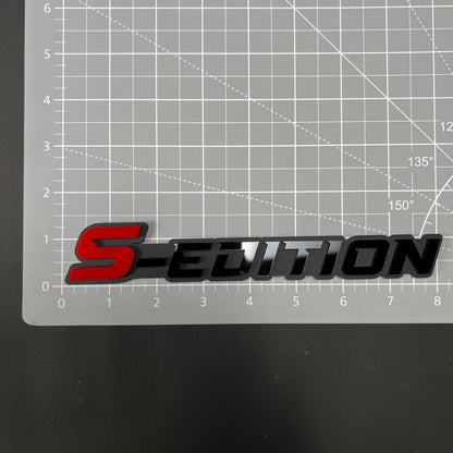 1PC S-EDITION 3D Acrylic Badge - Car Truck Emblem Fender Tailgate Trunk Sticker