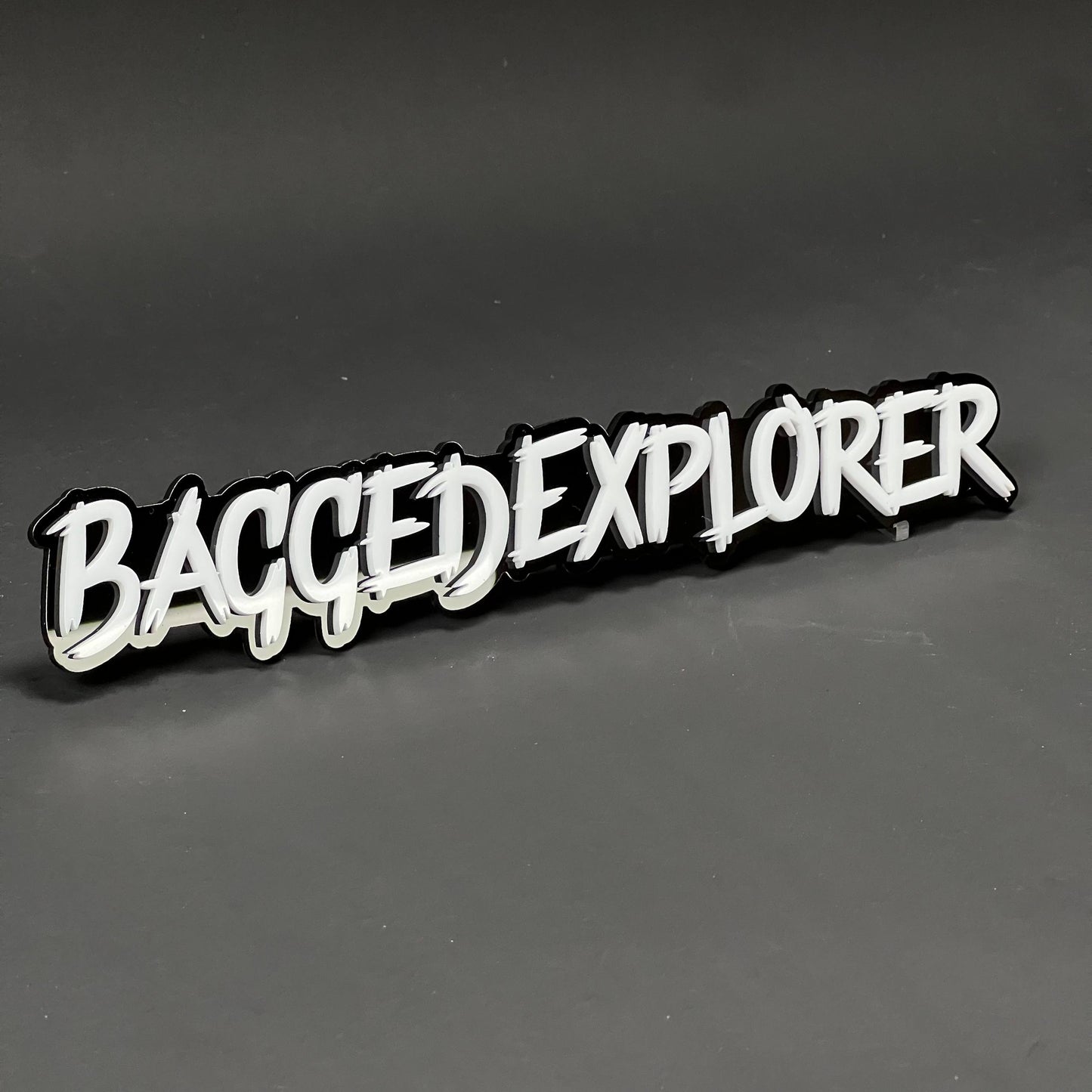 1PC BAGGEDEXPLORER 3D Acrylic Badge - Car Truck Emblem Fender Sticker