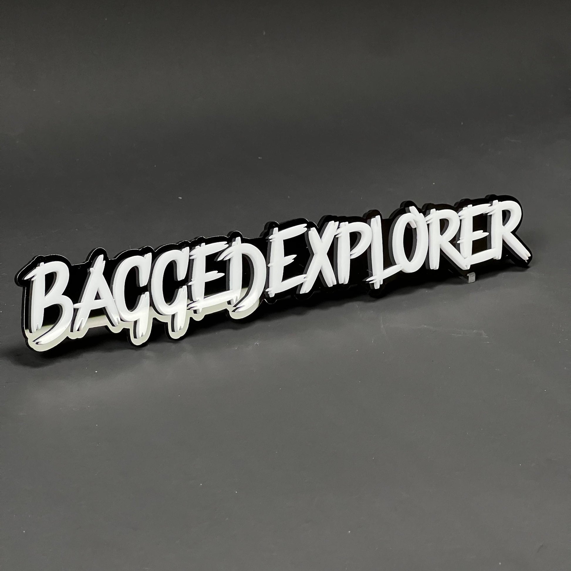 1PC BAGGEDEXPLORER 3D Acrylic Badge - Car Truck Emblem Fender Sticker