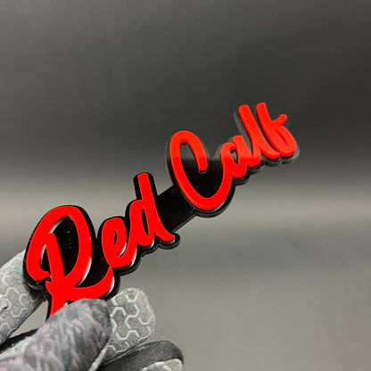 1PC Red Calf 3D Acrylic Badge - Car Truck Emblem Fender Tailgate Trunk Sticker