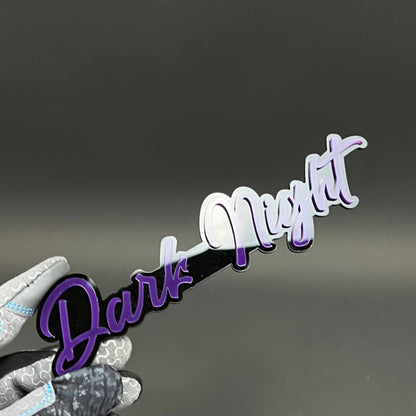 1PC Dark Night 3D Acrylic Badge - Car Truck Emblem Fender Tailgate Trunk Sticker
