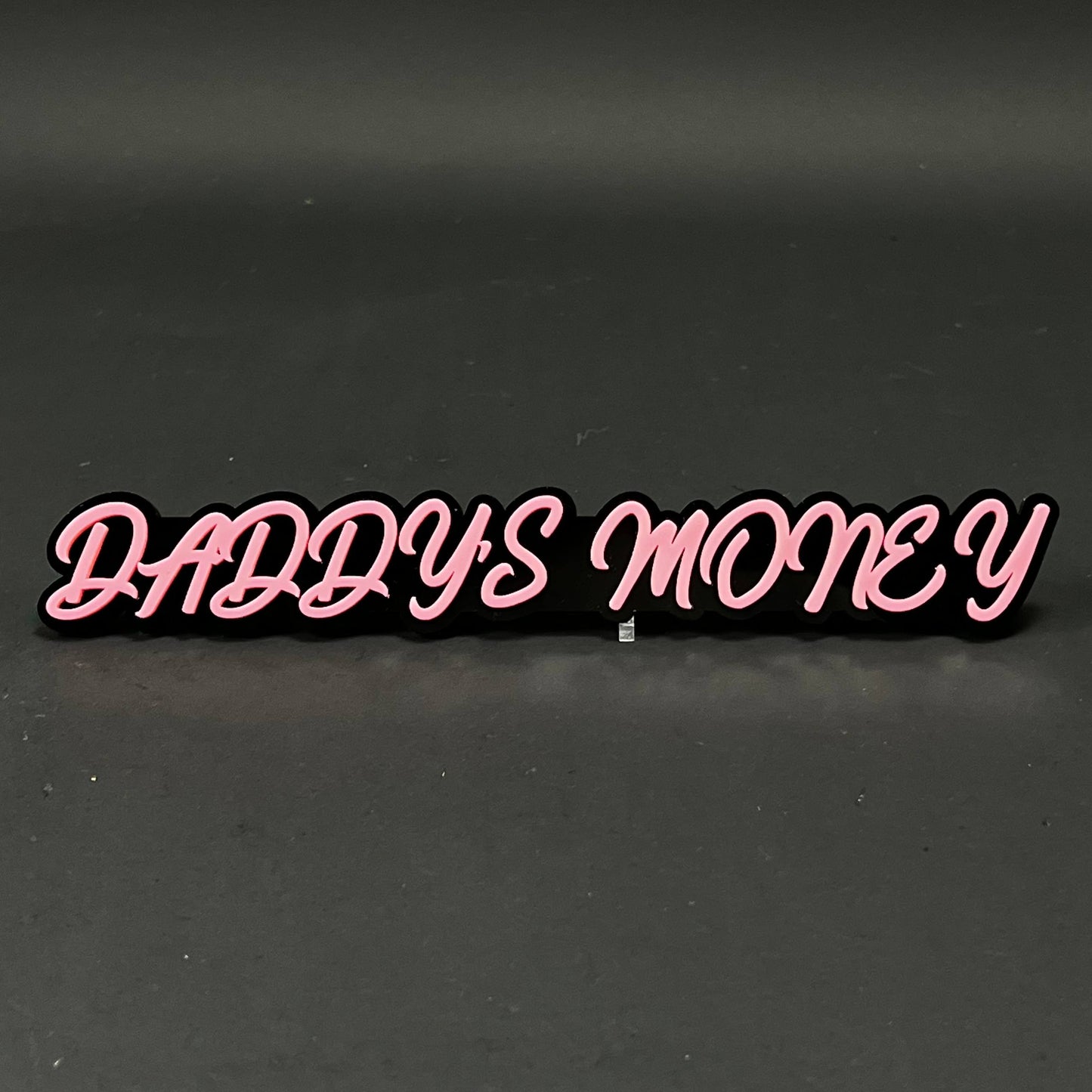 1PC DADDYS MONEY 3D Acrylic Badge - Car Truck Emblem Fender Sticker