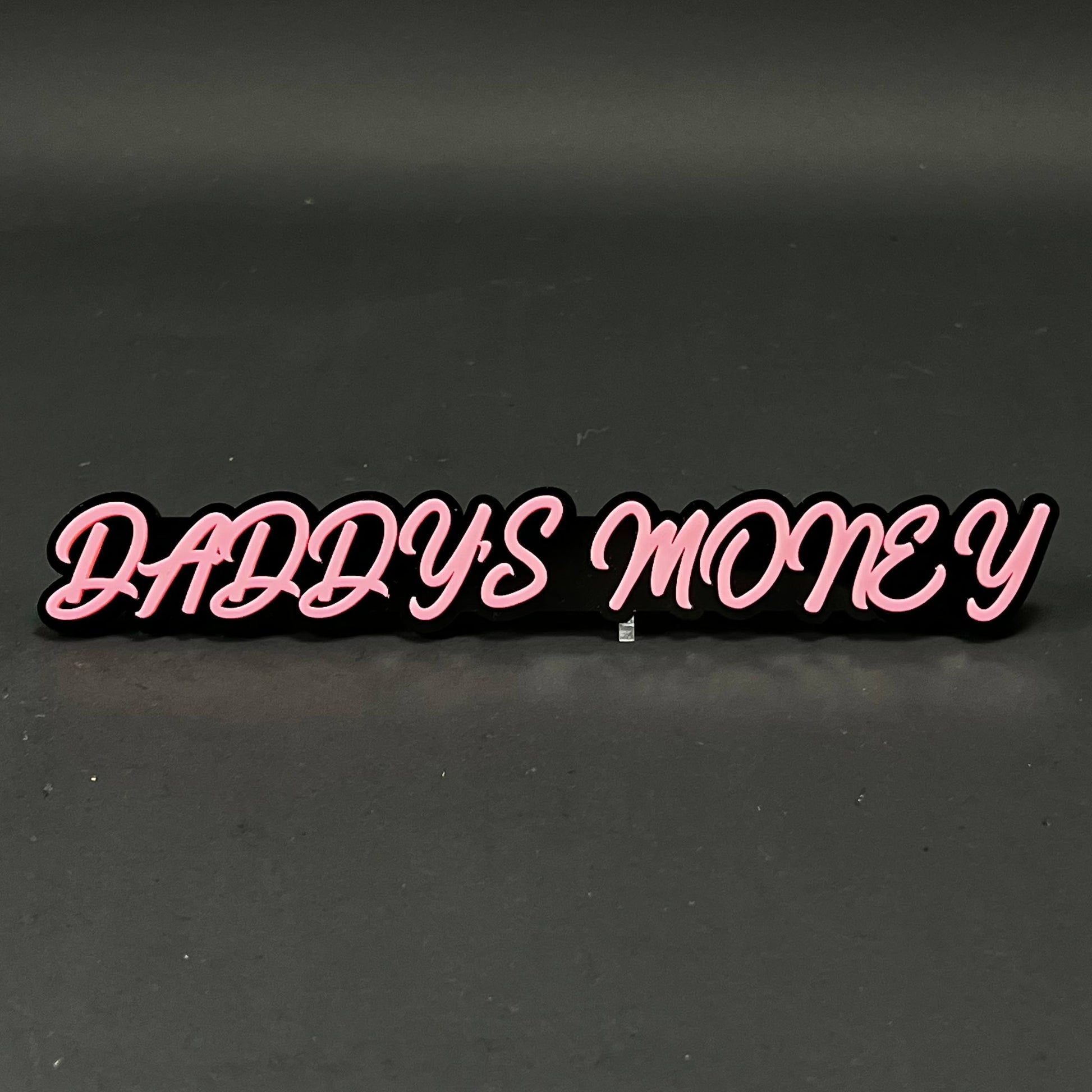 1PC DADDYS MONEY 3D Acrylic Badge - Car Truck Emblem Fender Sticker