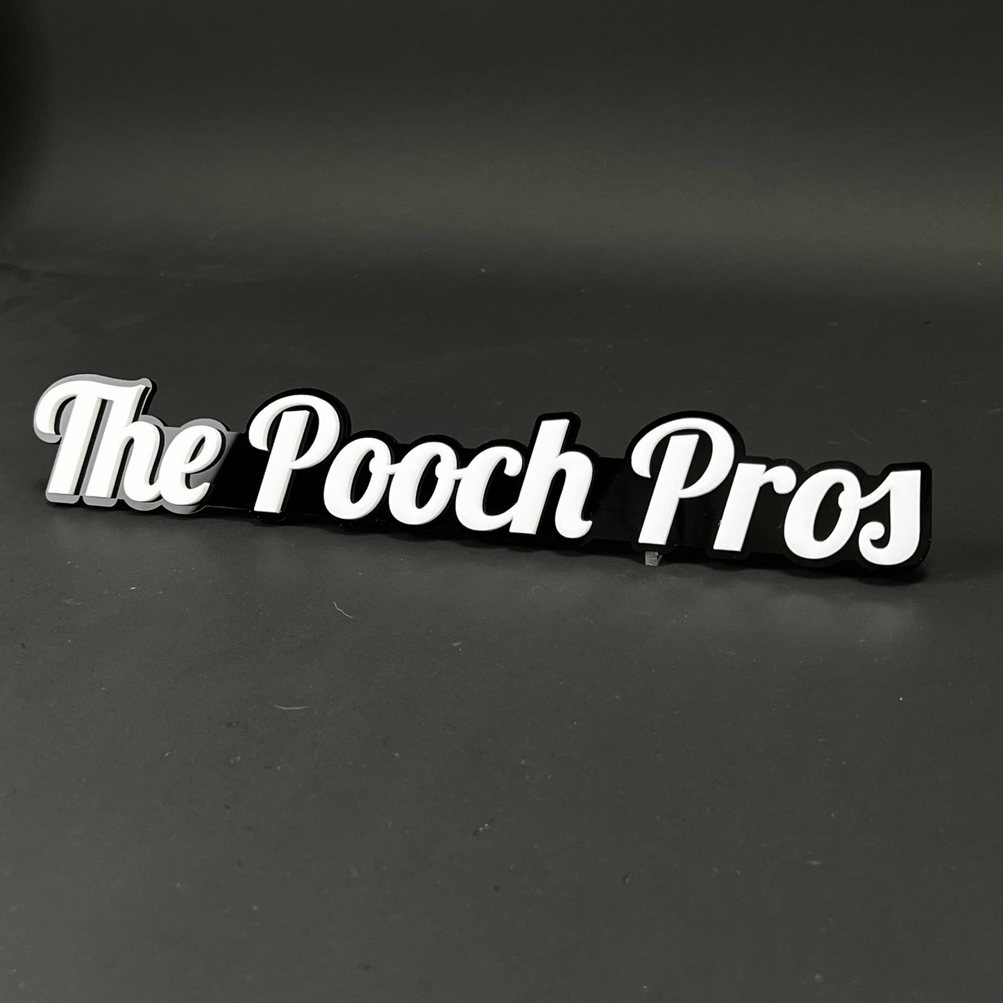 1PC The Pooch Pros 3D Acrylic Badge - Car Truck Emblem Fender Sticker