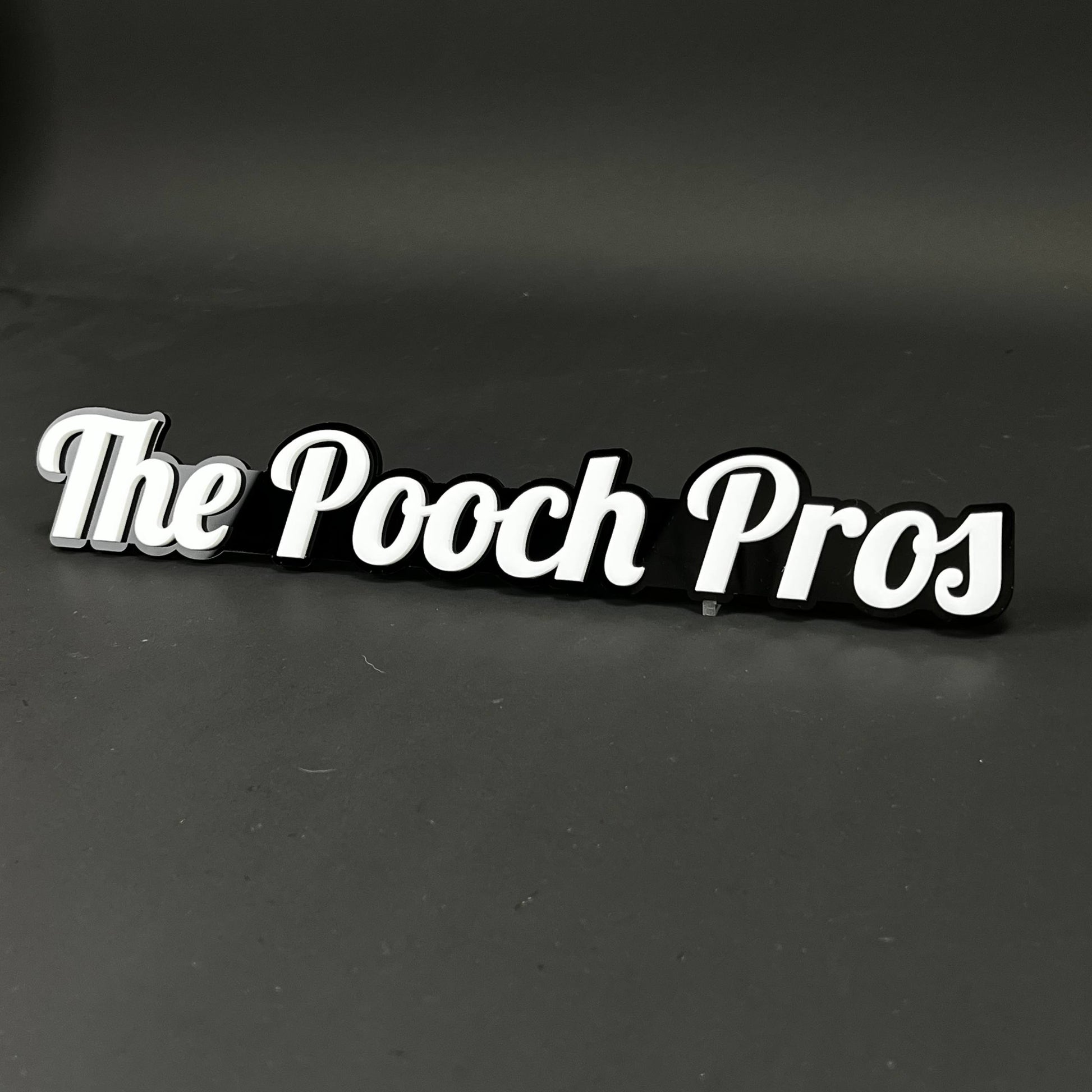 1PC The Pooch Pros 3D Acrylic Badge - Car Truck Emblem Fender Sticker