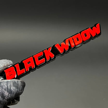 1PC BLACK WIDOW 3D Acrylic Badge - Car Truck Emblem Fender Sticker
