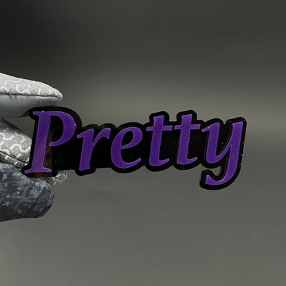 1PC Pretty 3D Acrylic Badge - Car Truck Emblem Fender Tailgate Trunk Sticker