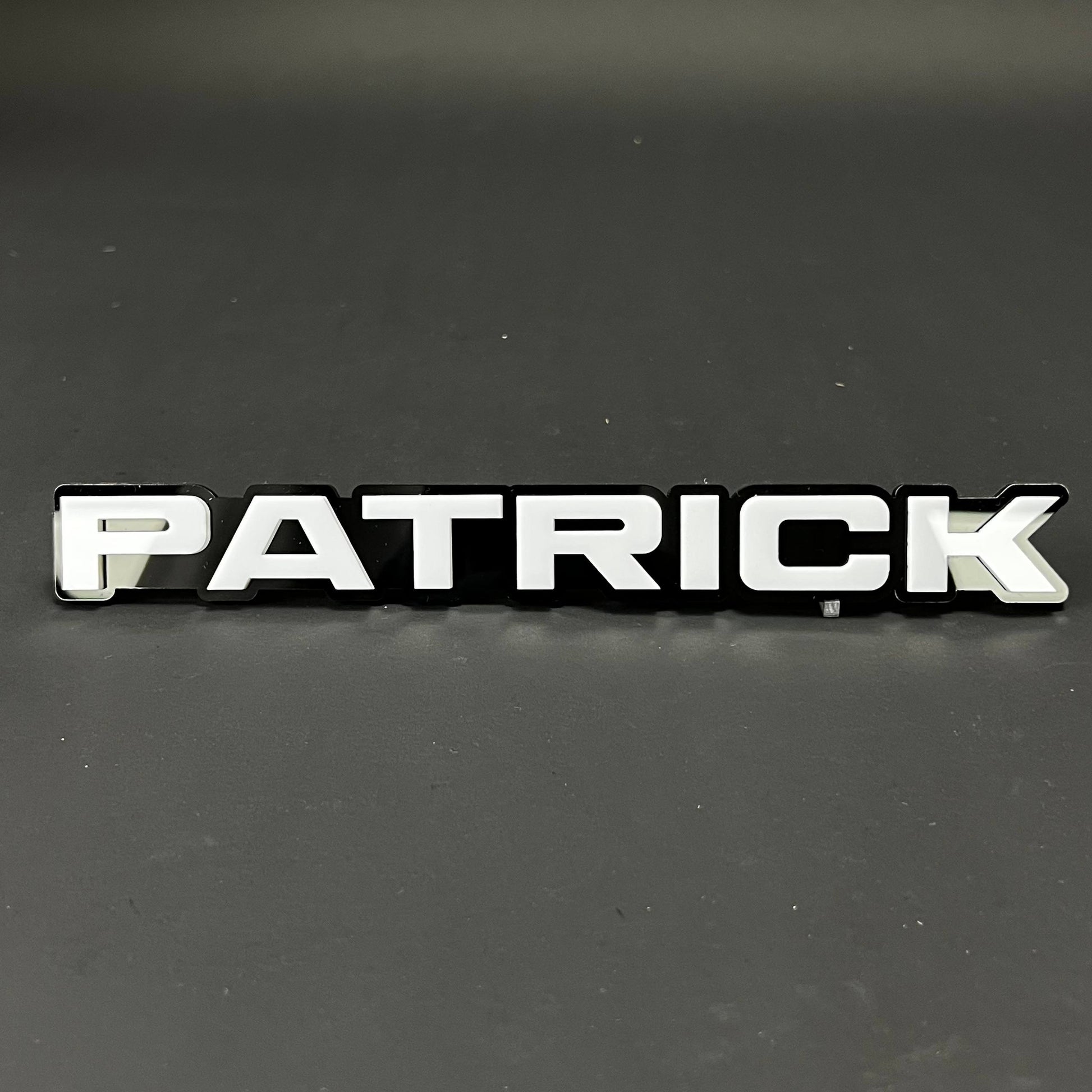 1PC PATRICK 3D Acrylic Badge - Car Truck Emblem Fender Tailgate Trunk Sticker
