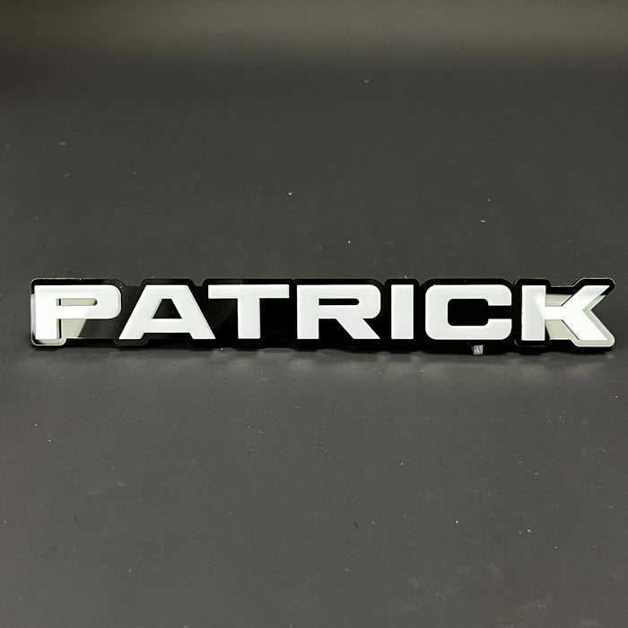 1PC PATRICK 3D Acrylic Badge - Car Truck Emblem Fender Tailgate Trunk Sticker