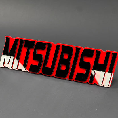 1PC MITSUBISHI 3D Acrylic Badge - Car Truck Emblem Fender Tailgate Trunk Sticker
